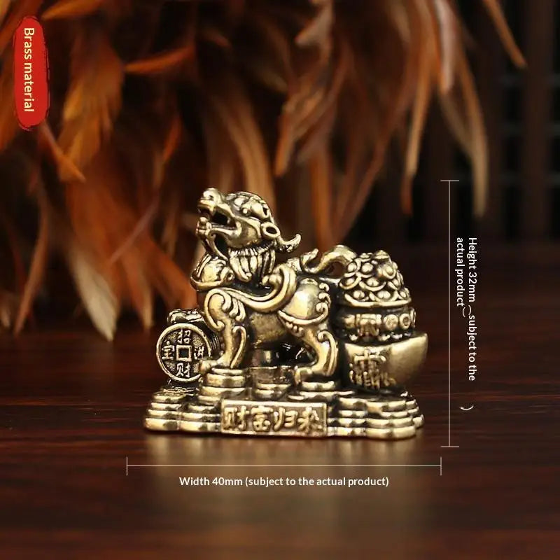 Brass Feng Shui Pixiu Statue Pair – Wealth & Good Luck Décor