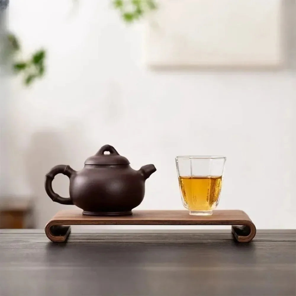 Wooden Coffee & Tea Serving Tray – Heat-Resistant Rectangle