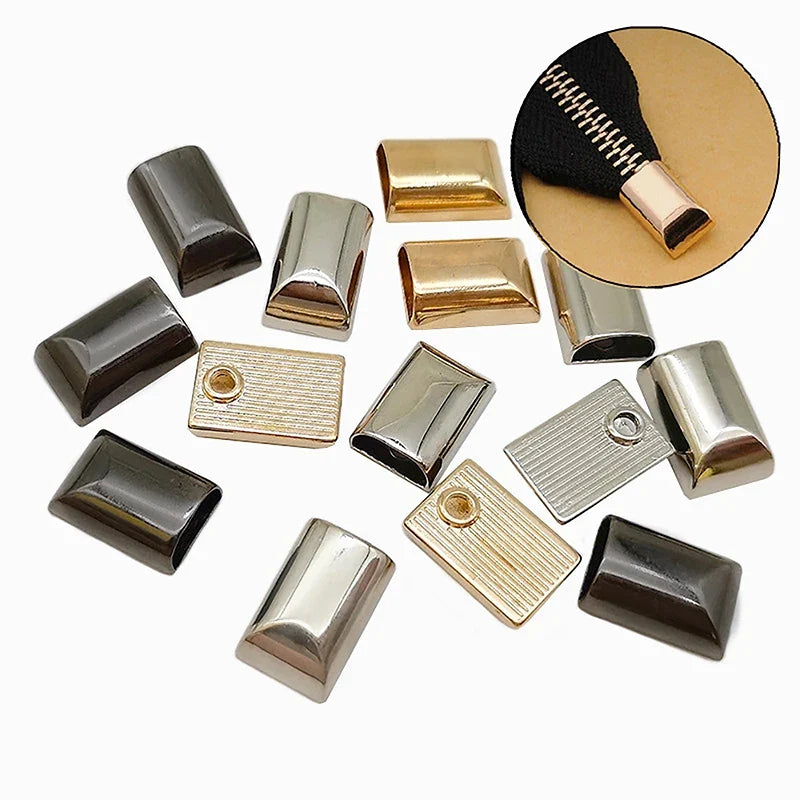 10Pcs Metal Zipper Tail Stoppers with Screw – DIY Sewing