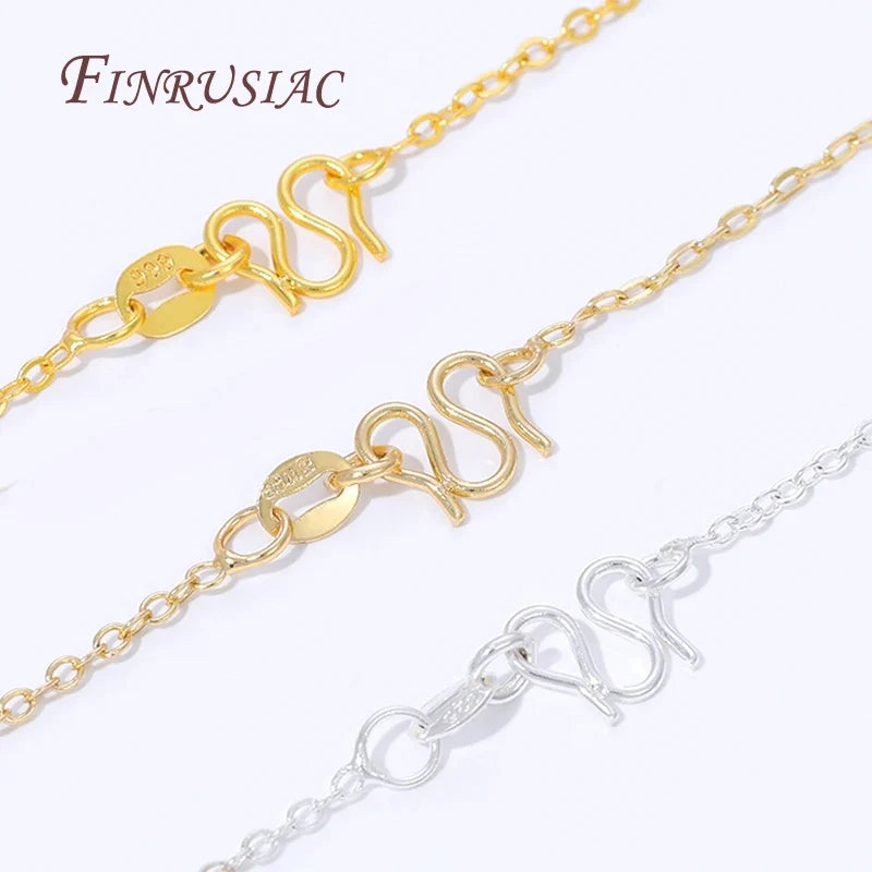 18K Gold Plated O Link Chain Necklace 45cm | DIY Jewelry 2/4/6pc