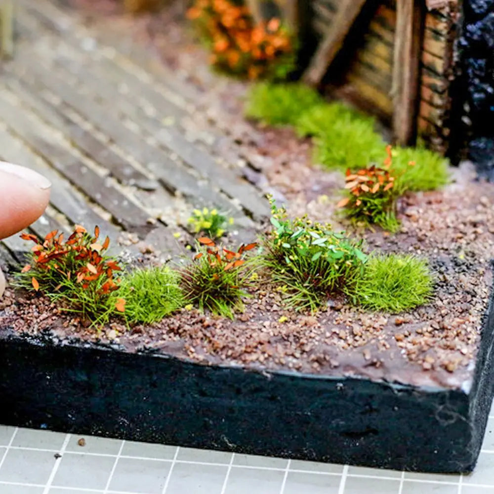 Railroad Scenery Grass Tufts & Bush Model Kit – Diorama Landscape