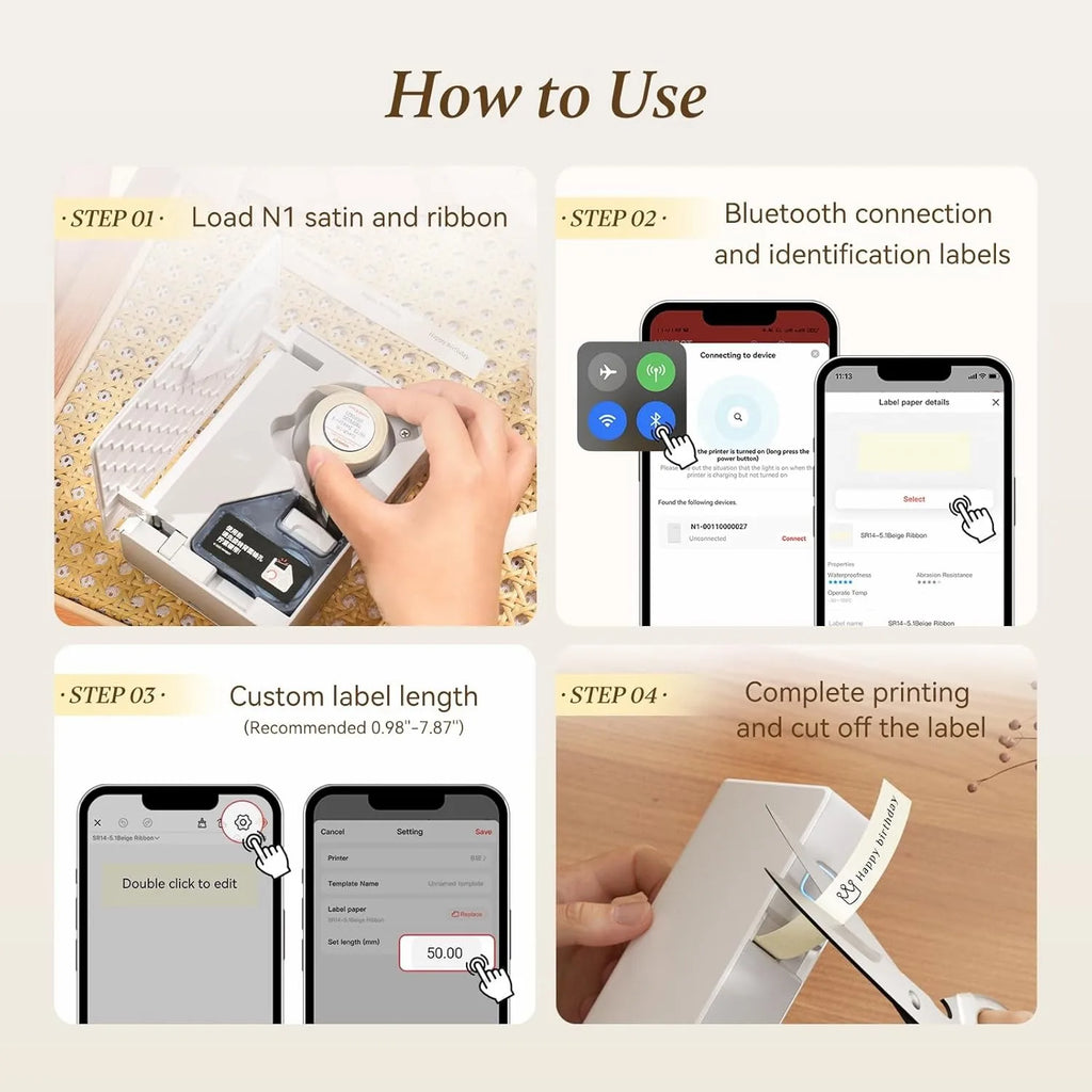 Niimbot N1 Thermal Transfer Label Printer – Bluetooth, 203dpi