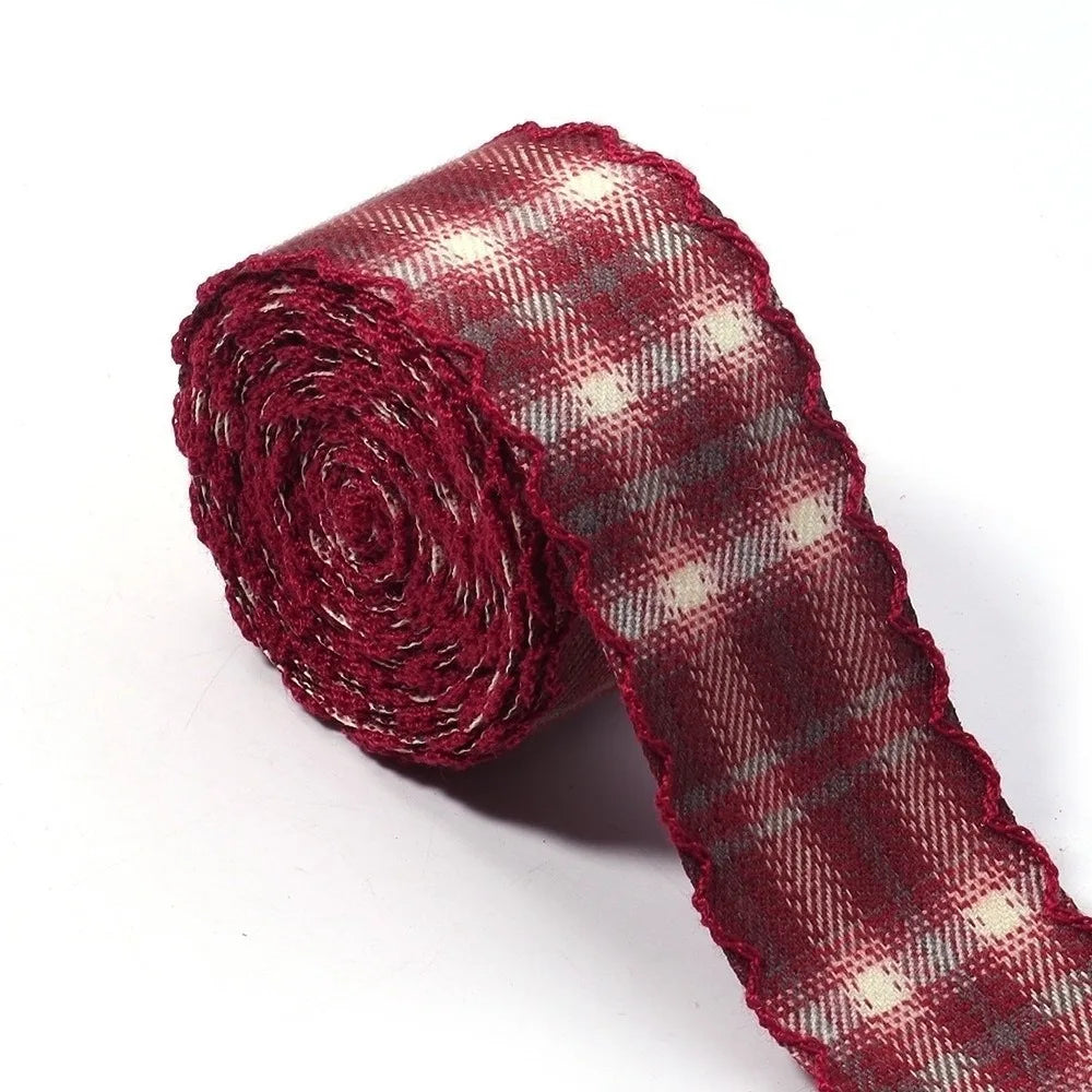 Plaid Wavy Edge Ribbon – British Style DIY Sewing & Gift Wrap