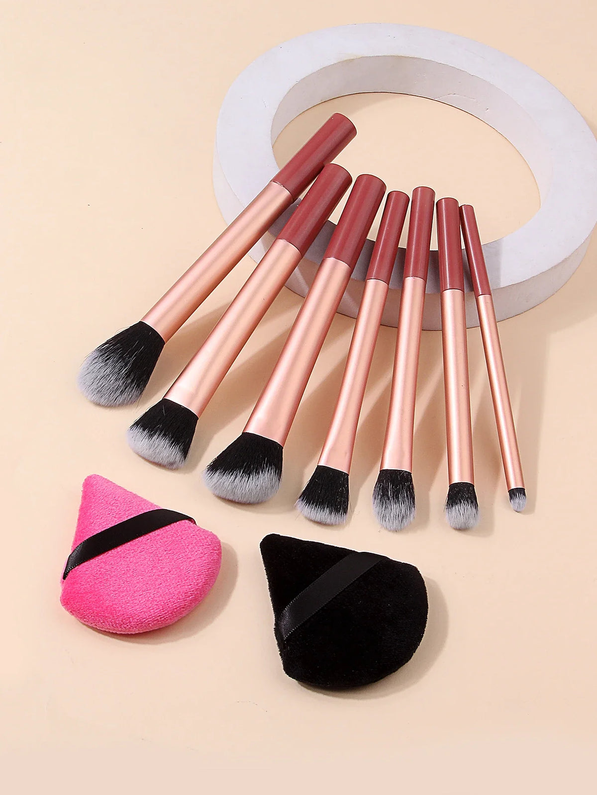 Nixie 7-Piece Makeup Brush Set – Blush, Powder & Eyeshadow