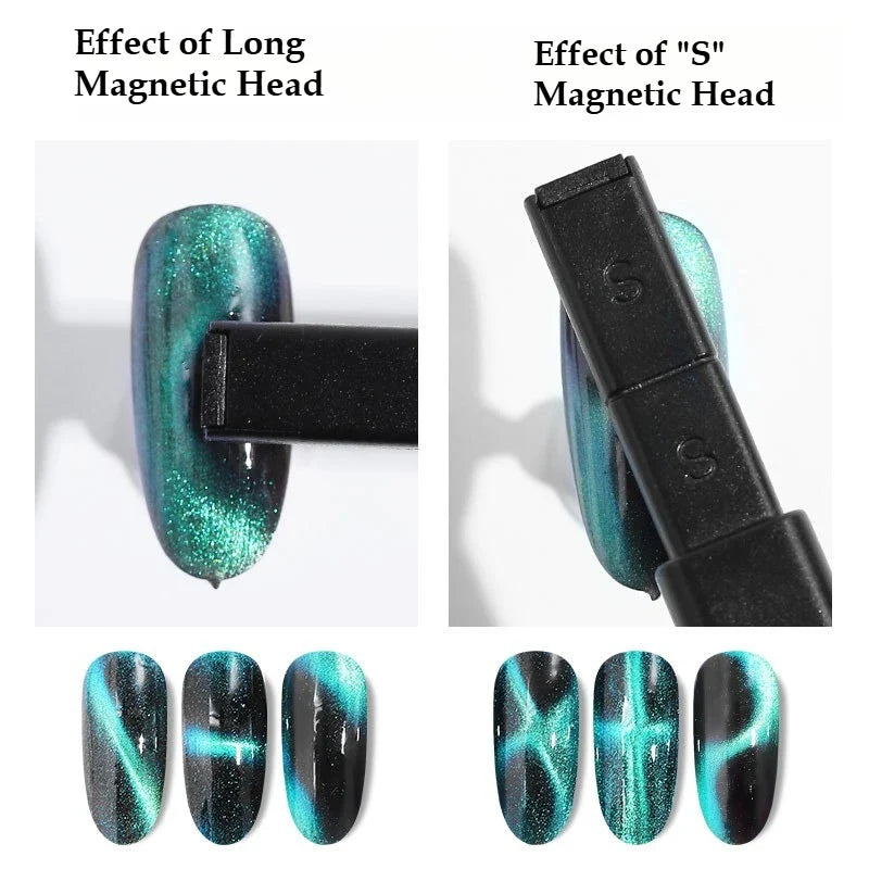 Double-Headed Cat Eye Nail Magnet 3D Tool for Gel Polish Art