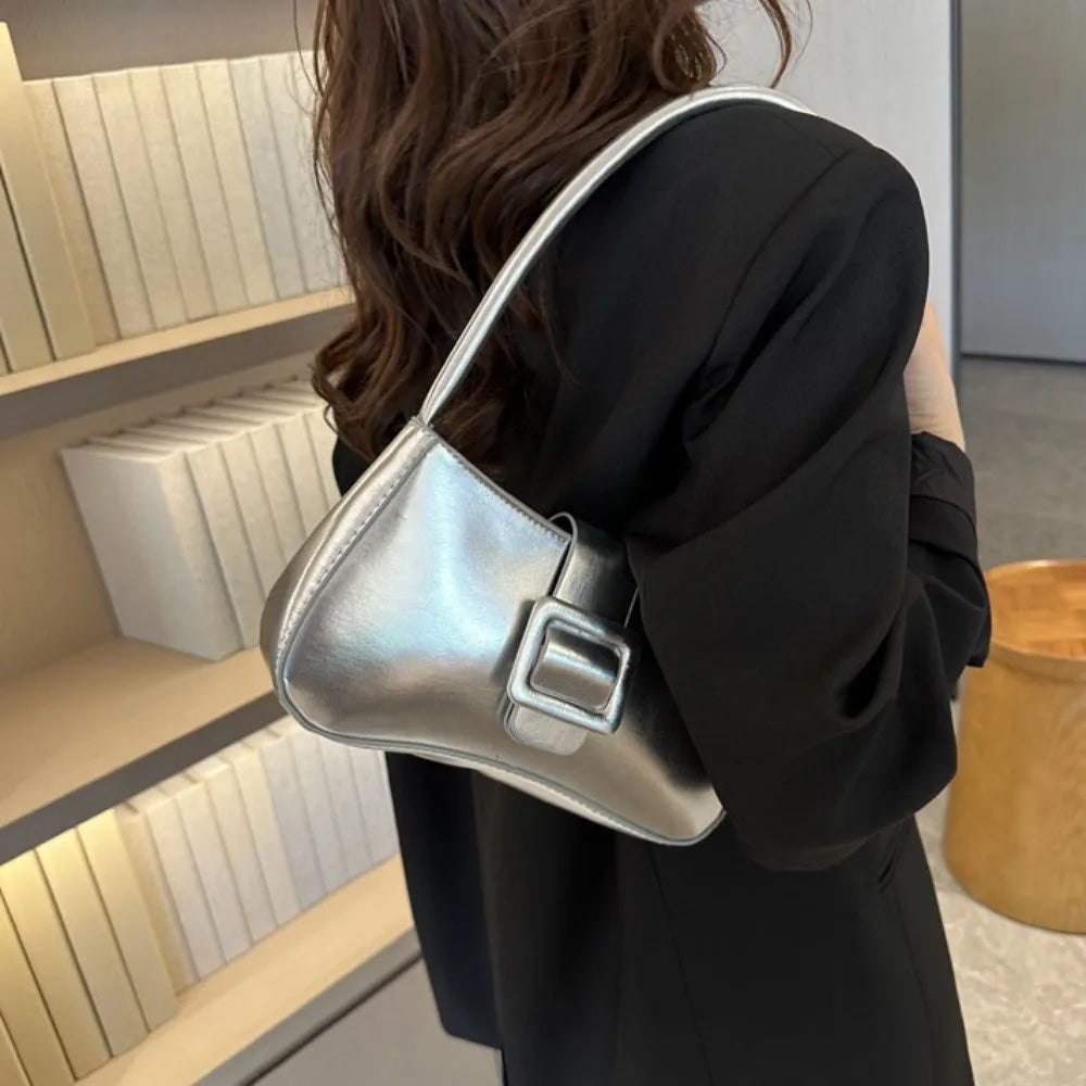 Women's PU Leather Underarm Shoulder Bag | Casual Sling Tote