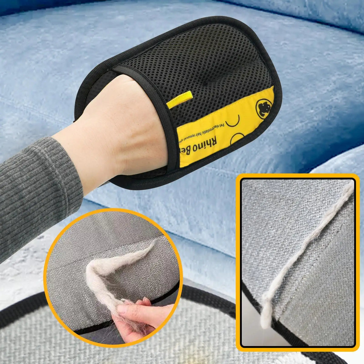 Pet Hair Removal Gloves for Cats & Dogs – 2 Pack
