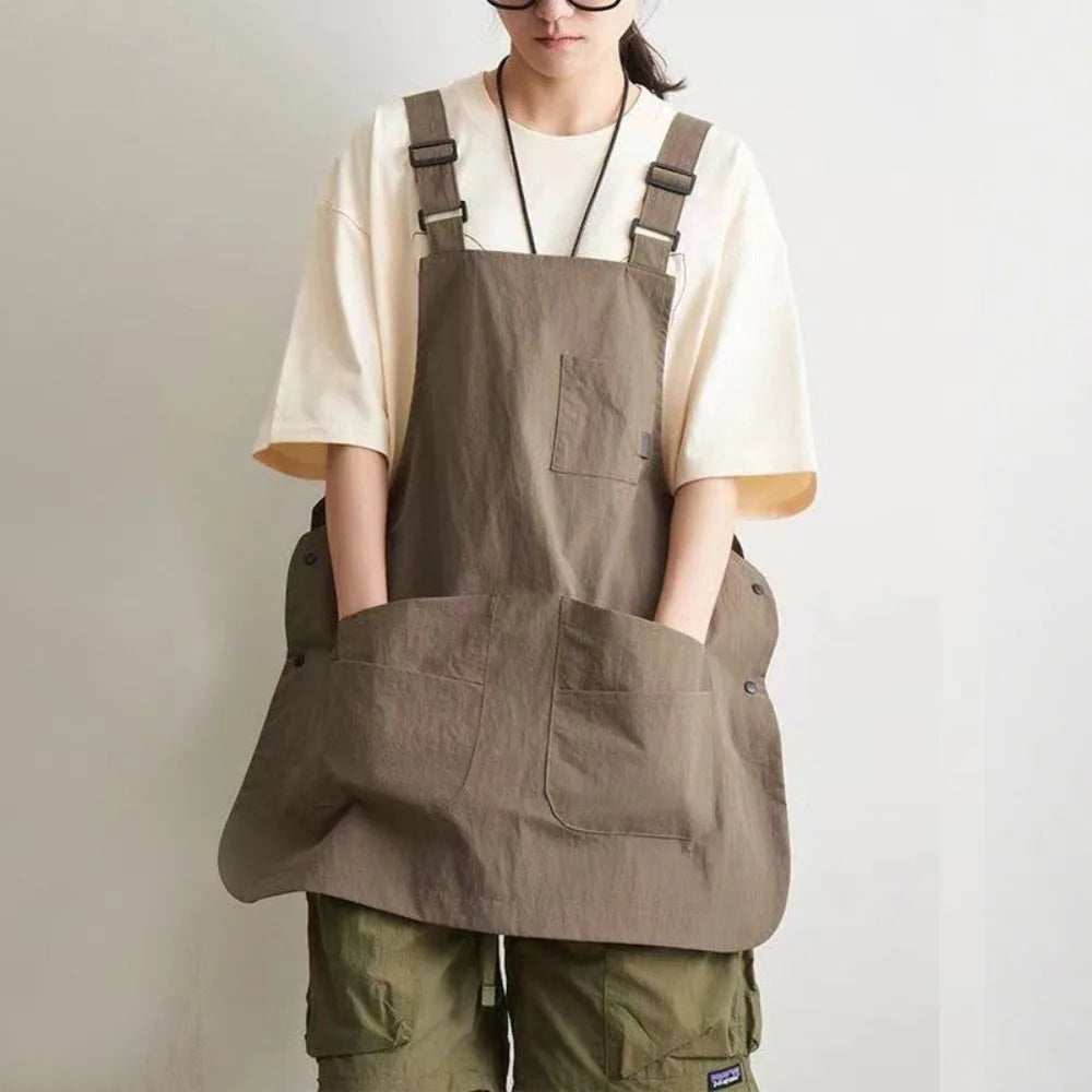 Double-Sided Cotton Kitchen Apron – Unisex Adjustable Chef Apron