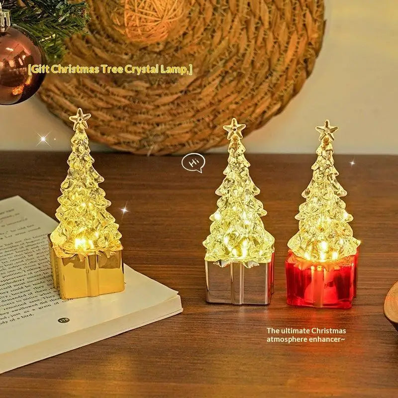 Crystal Christmas Tree LED Night Light | Warm Xmas Glow Decor