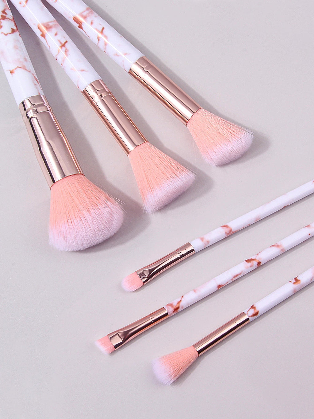 Pink 6-Piece Makeup Brush Set – Blush, Contour & Eyeshadow