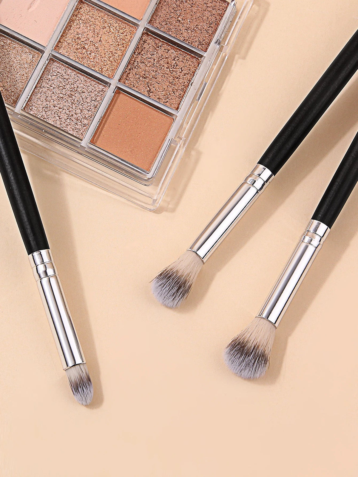 3Pcs Double-Ended Eyeshadow & Concealer Makeup Brush Set