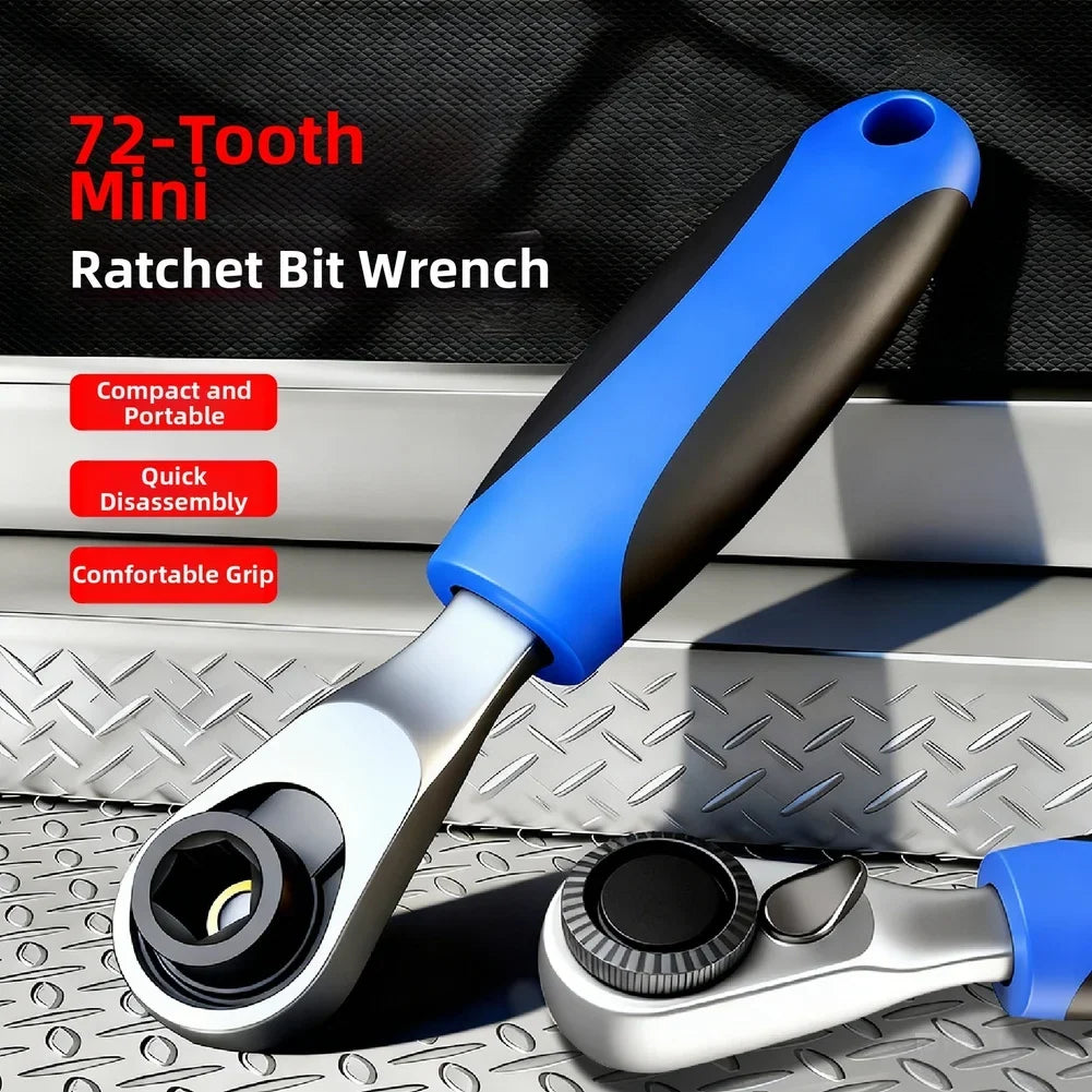 DAZZLEEX 72-Tooth Ratchet Screwdriver Wrench | 1/4" Hex