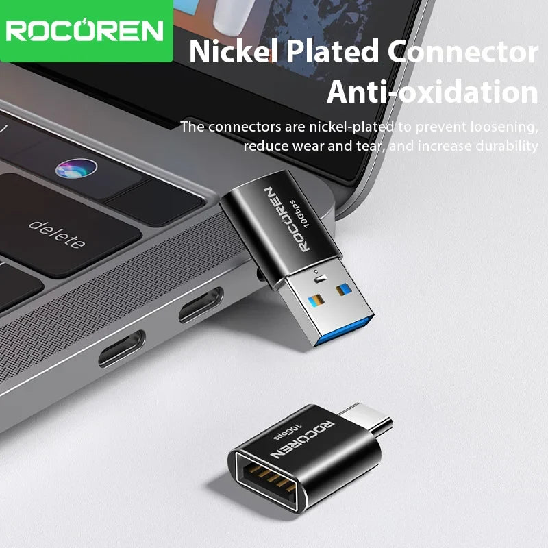 Rocoren USB-C to USB 3.2 OTG Adapter 10 Gbps | CE Certified