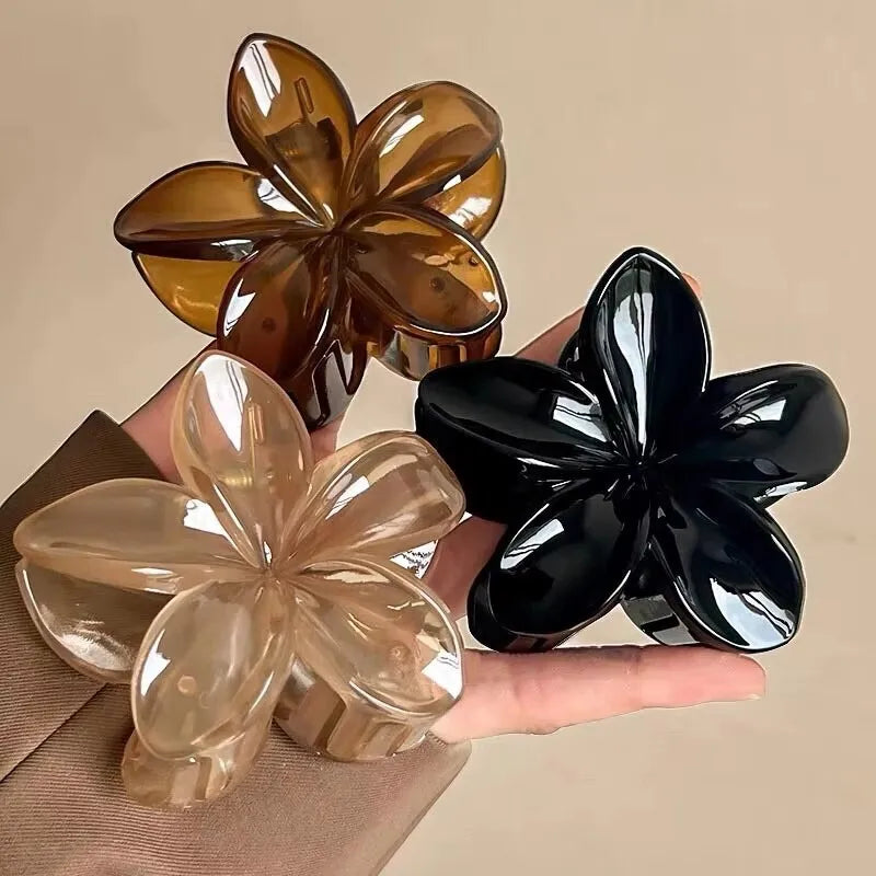 Korean Hawaiian Gradient Flower Hair Claw Clip for Women