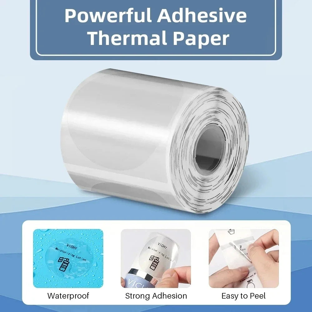 Phomemo M110 M200 M221 Clear Round Thermal Labels 1.57"