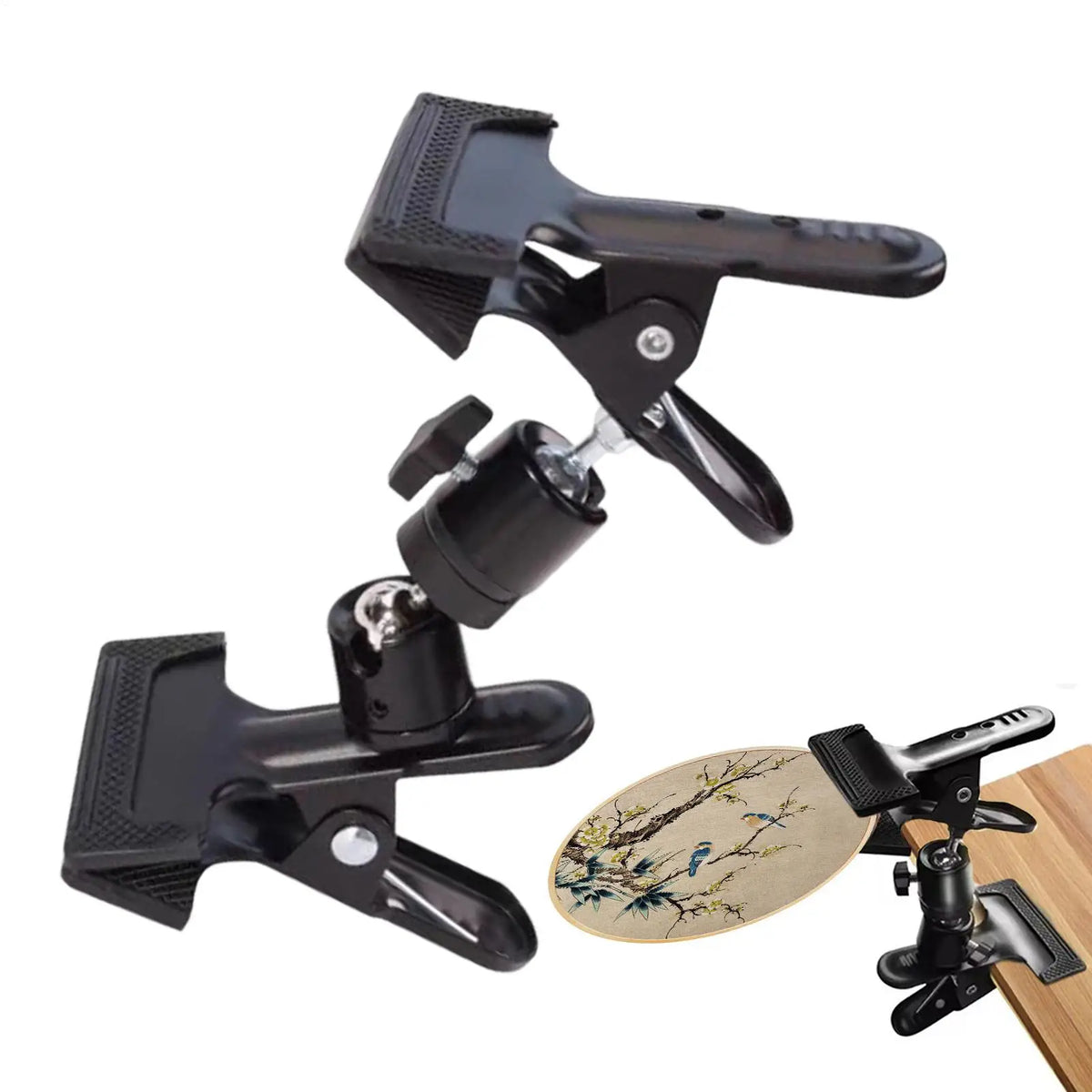Adjustable Embroidery Lap Stand | Portable Metal Hoop Holder