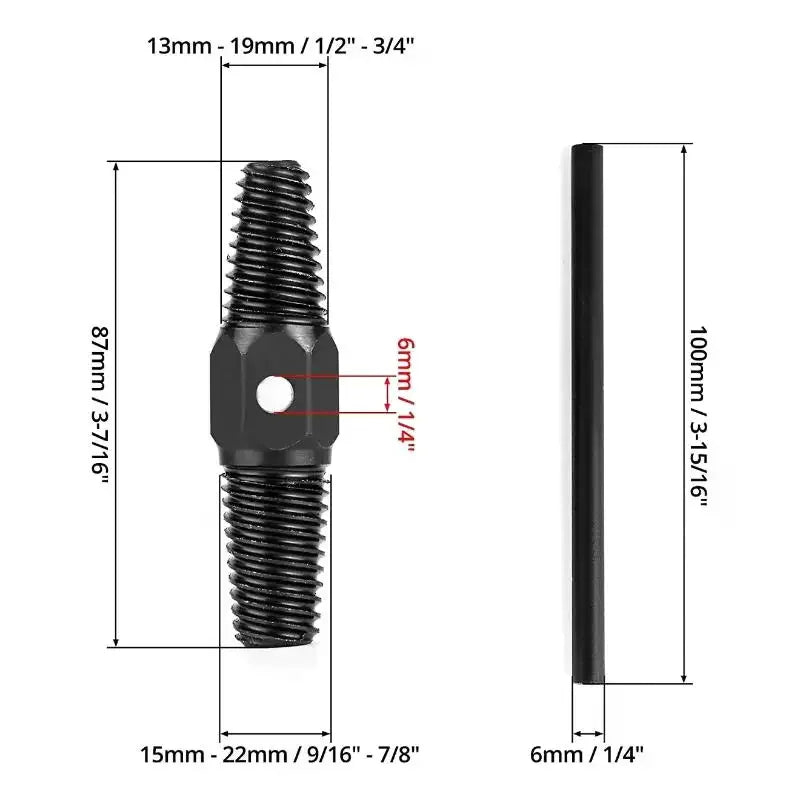 1/2" & 3/4" Double-Head Broken Bolt & Wire Extractor Tool