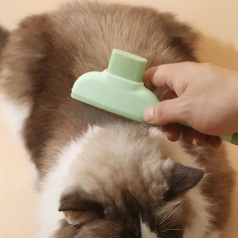 Self-Cleaning One-Button Pet Brush – Dog & Cat Grooming Comb