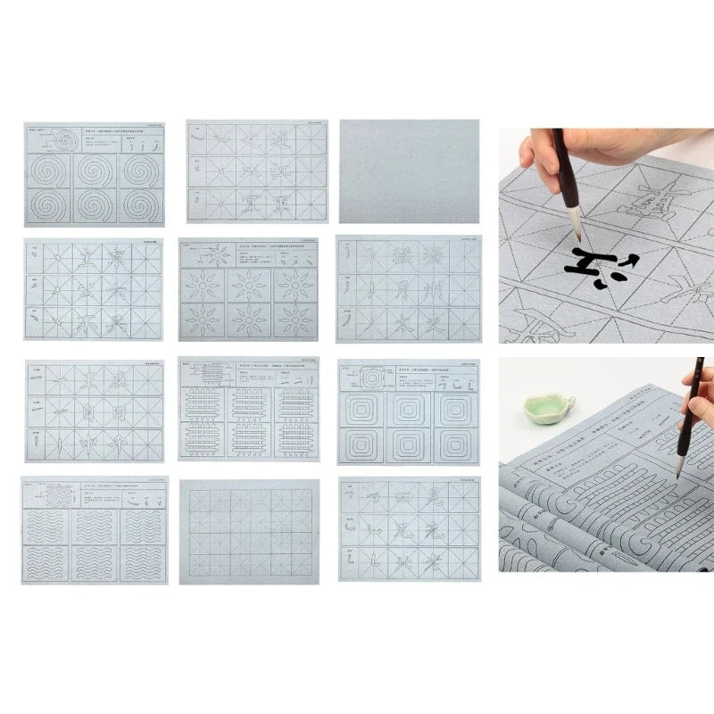 Reusable Water Writing Cloth | Gridded Chinese Calligraphy Paper