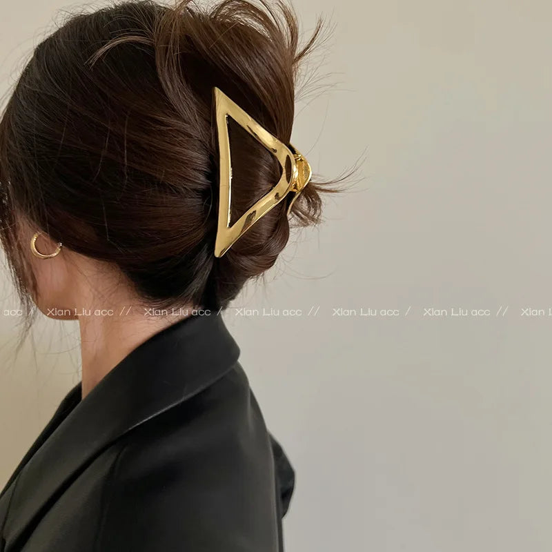Metal Geometric Hair Claw Clips – Korean Style Barrettes Women
