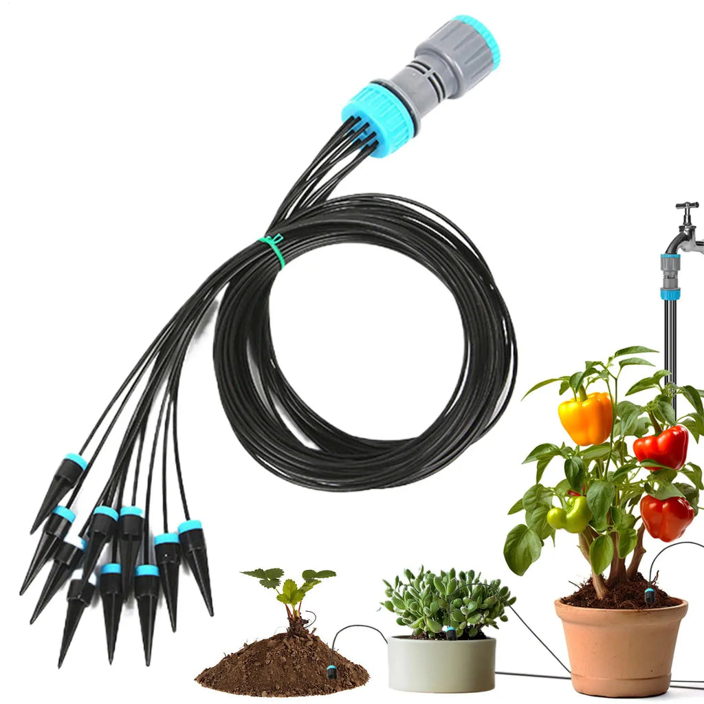 10-Head Automatic Drip Irrigation Kit | Garden Watering System
