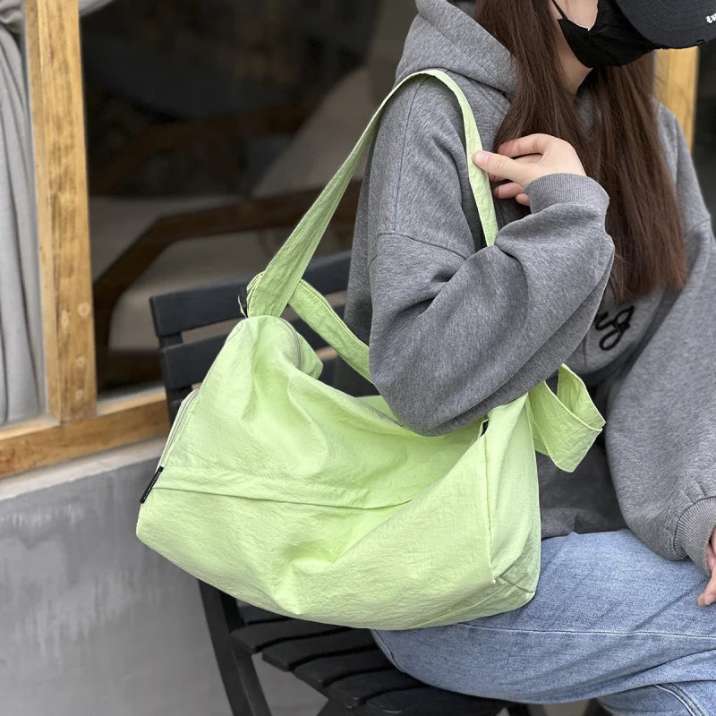 Large Capacity Nylon Crossbody Shoulder Bag for Women