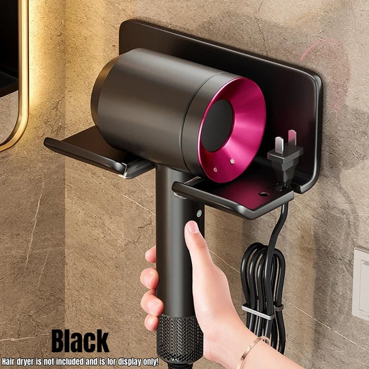 Wall Mounted Hair Dryer Holder & Straightener Stand Rack
