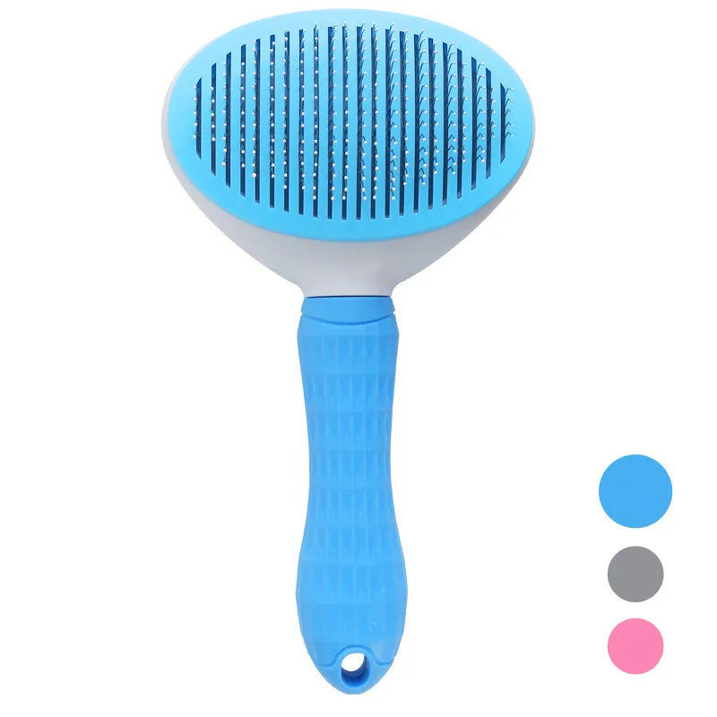 Self-Cleaning Pet Grooming Brush – Dog & Cat Dematting Comb