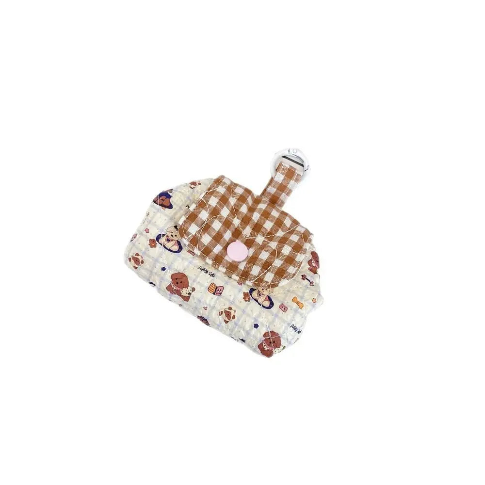 Mini Quilted Makeup Bag – Kawaii Snap Closure Cosmetic Pouch