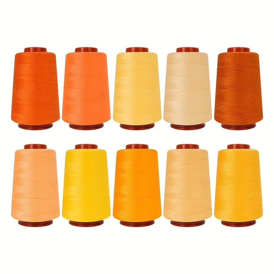 800-Yard 10-Color Polyester Sewing Thread Set – 4 Groups