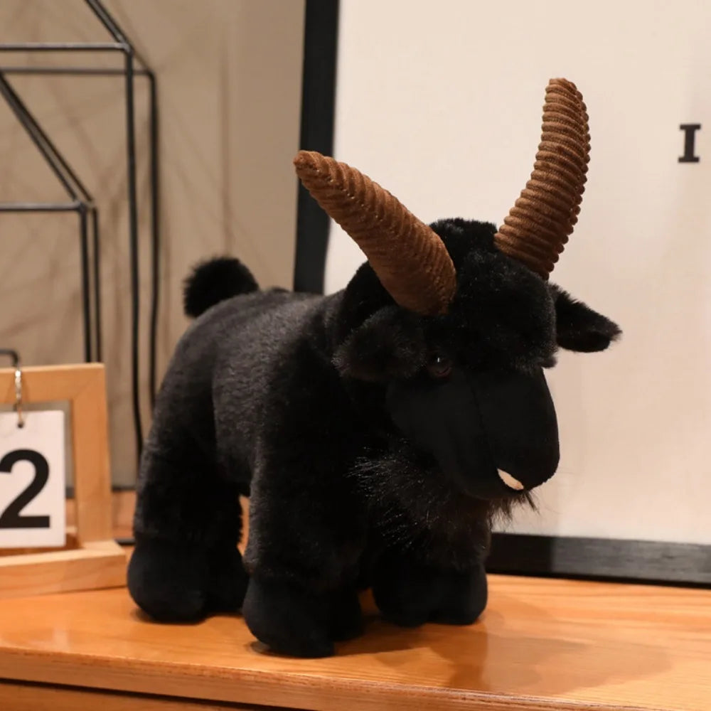 Realistic Big Horn Goat Plush Stuffed Animal Toy | 20cm & 26cm