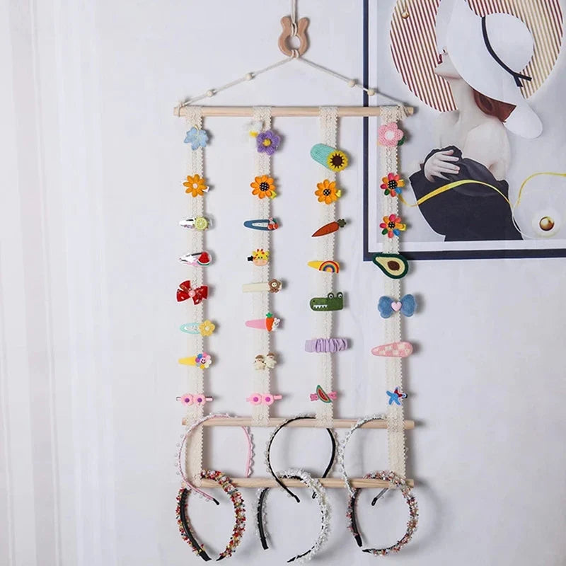 Wall-Mounted Hair Accessories Storage Rack – Clips & Headbands