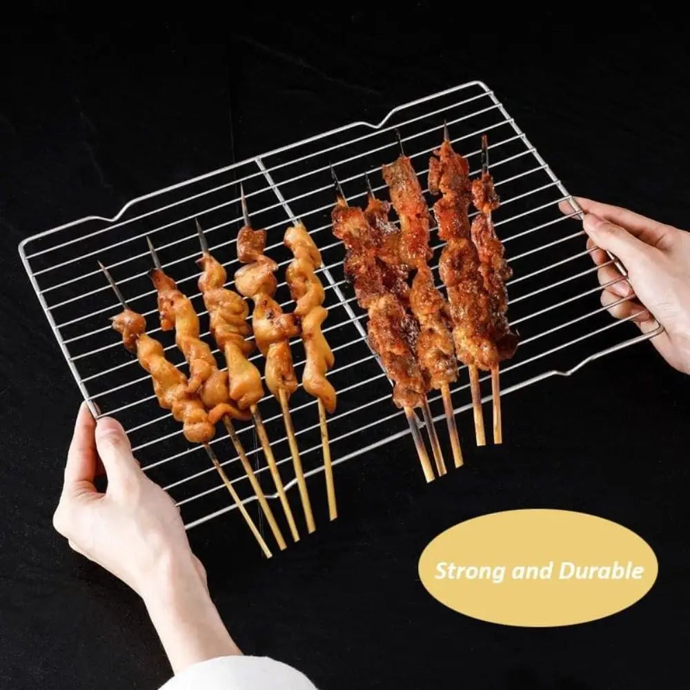Stainless Steel Cooling Rack – Non-Stick BBQ & Cake Cooler