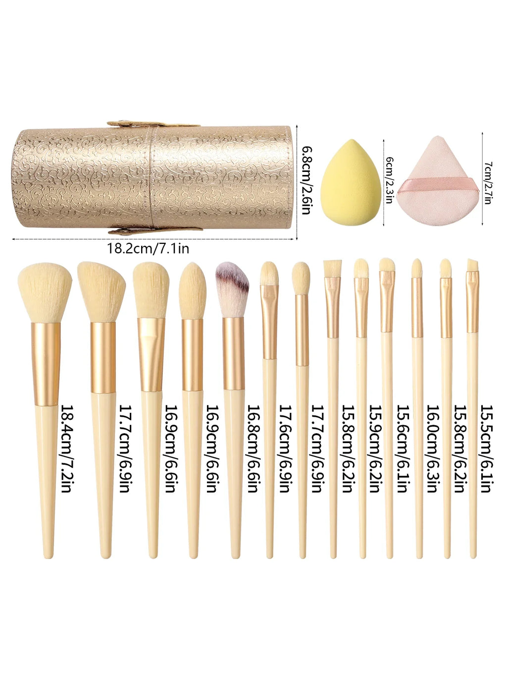 20-Piece Professional Makeup Brush Set with Storage Bucket