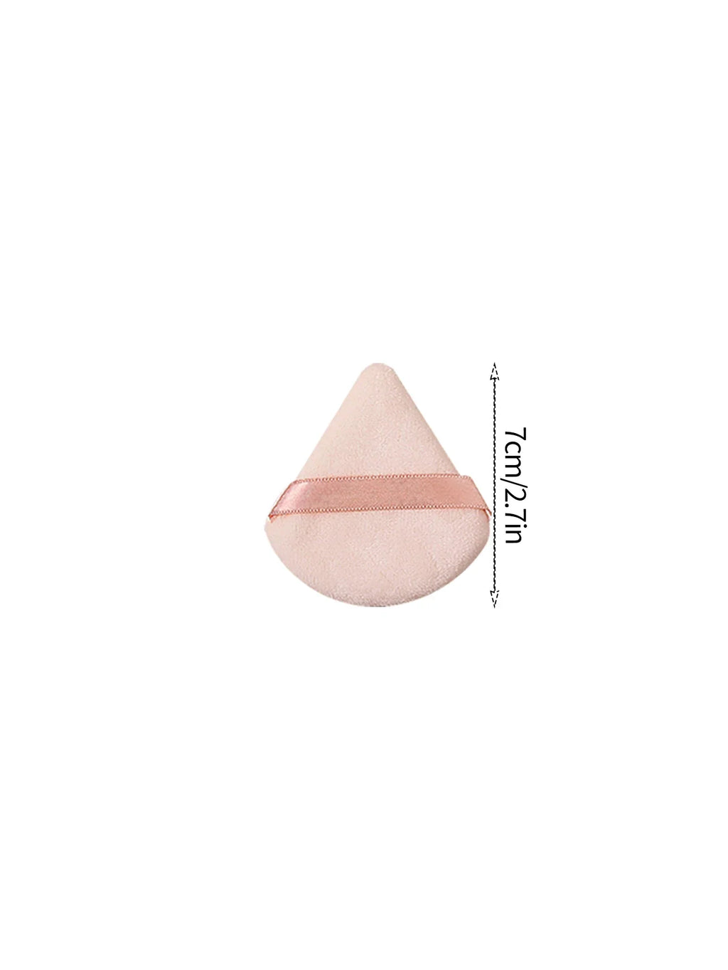 5-Pack Triangle Velvet Powder Puffs – Mini Reusable Makeup Sponges