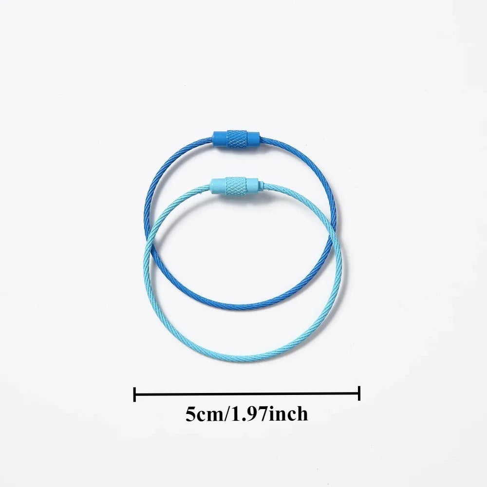 10PCS Screw Lock Keychain Rings – DIY Jewelry & Outdoor