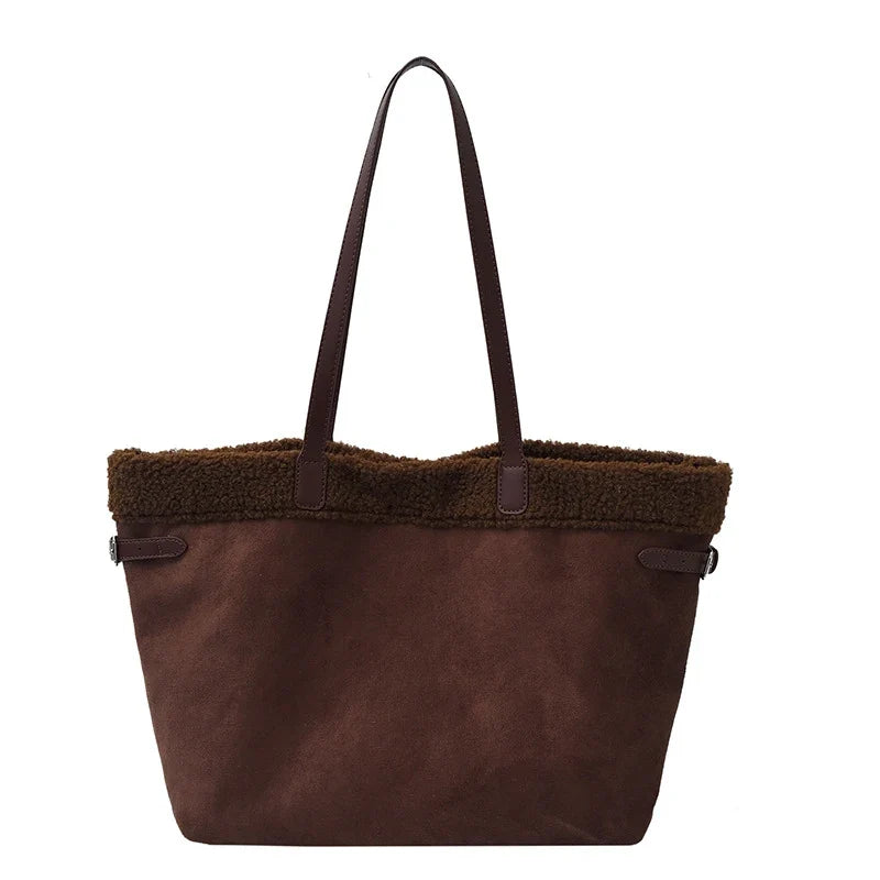Nixie Vintage Suede Plush Tote Bag – Women's Handbag