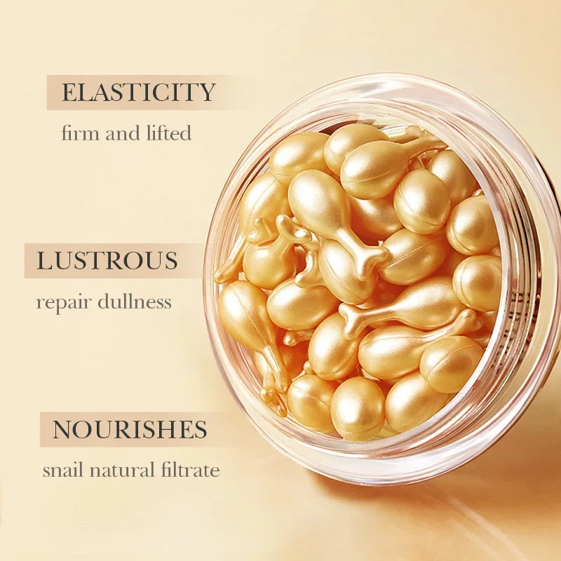 Rose & Snail Extract Face Serum Capsules – Brightening Moisturizer