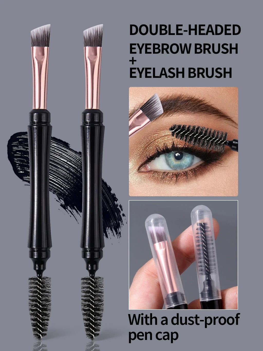 2PCS Concealer & Eyeliner Brush Set – Angled Brow & Liner