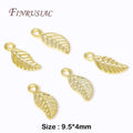 18K Gold Plated Leaf Tag Charm Pendants – DIY Jewelry Findings
