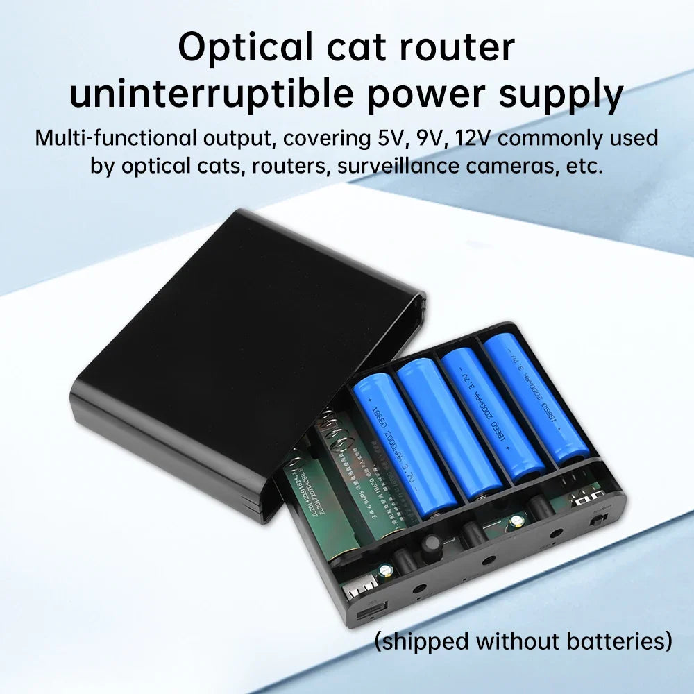 ANENG 6×18650 UPS Battery Box 60W – 5V/9V/12V Router Backup