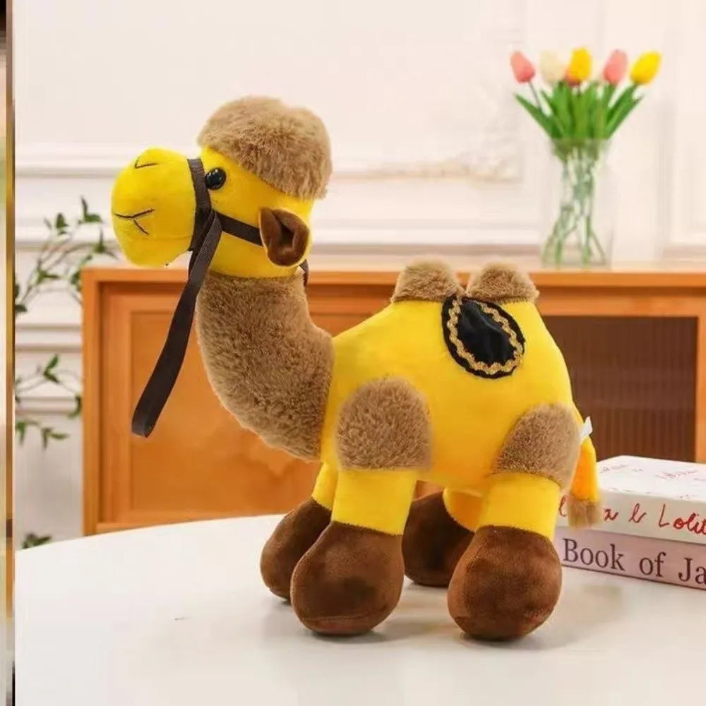 30cm Double Hump Plush Camel Stuffed Animal Toy with Saddle