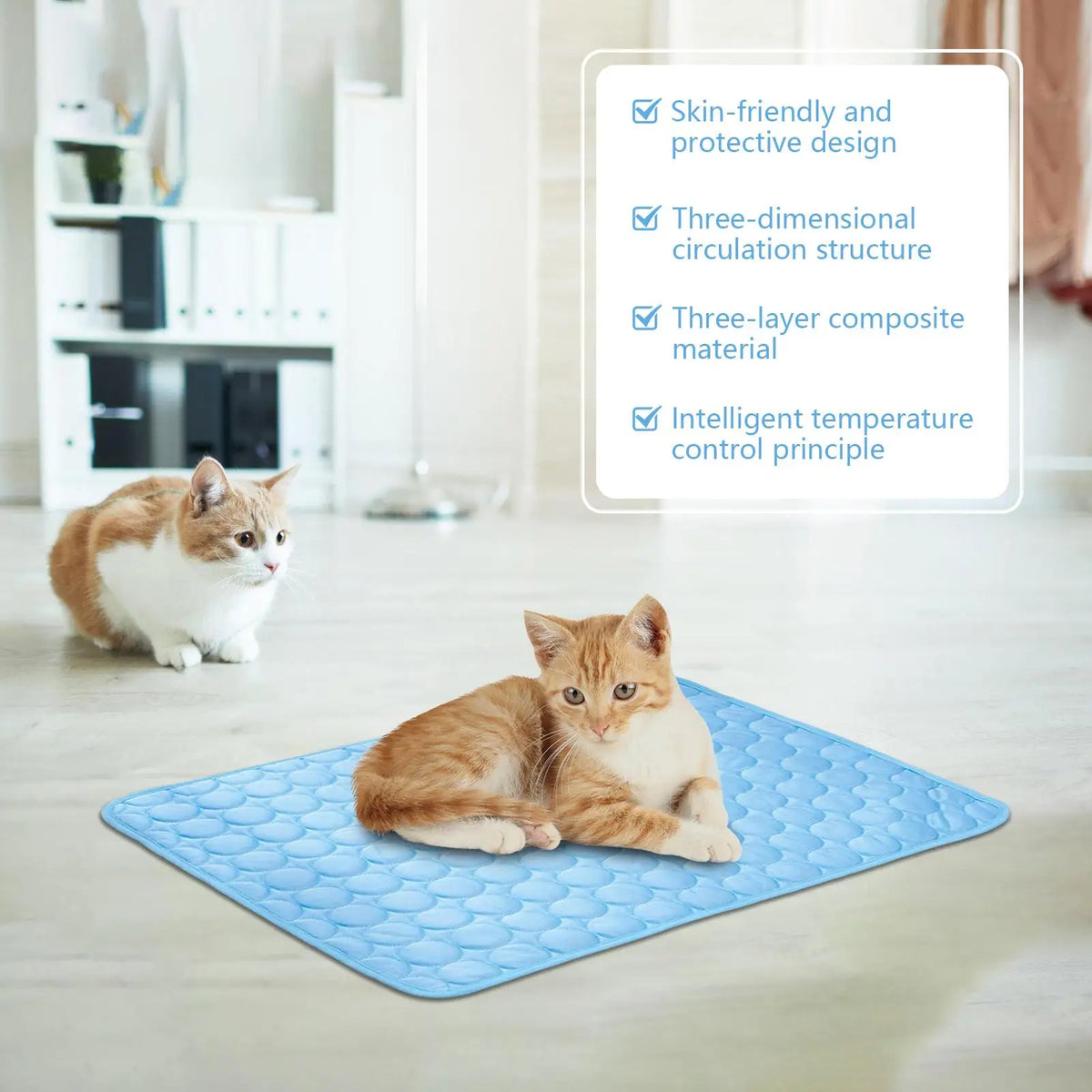 Washable Pet Cooling Mat – Ice Silk, Dogs & Cats, Travel