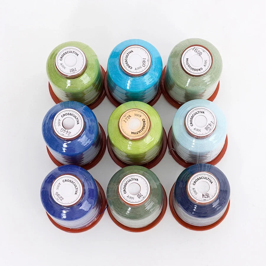 9-Color Sewing Thread Kit 500 Yards – Polyester Multicolor