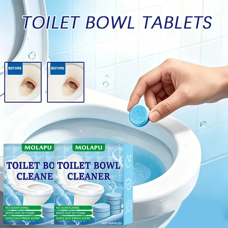 Toilet Effervescent Cleaning Tablets – 10 Pack | Ceramic Safe