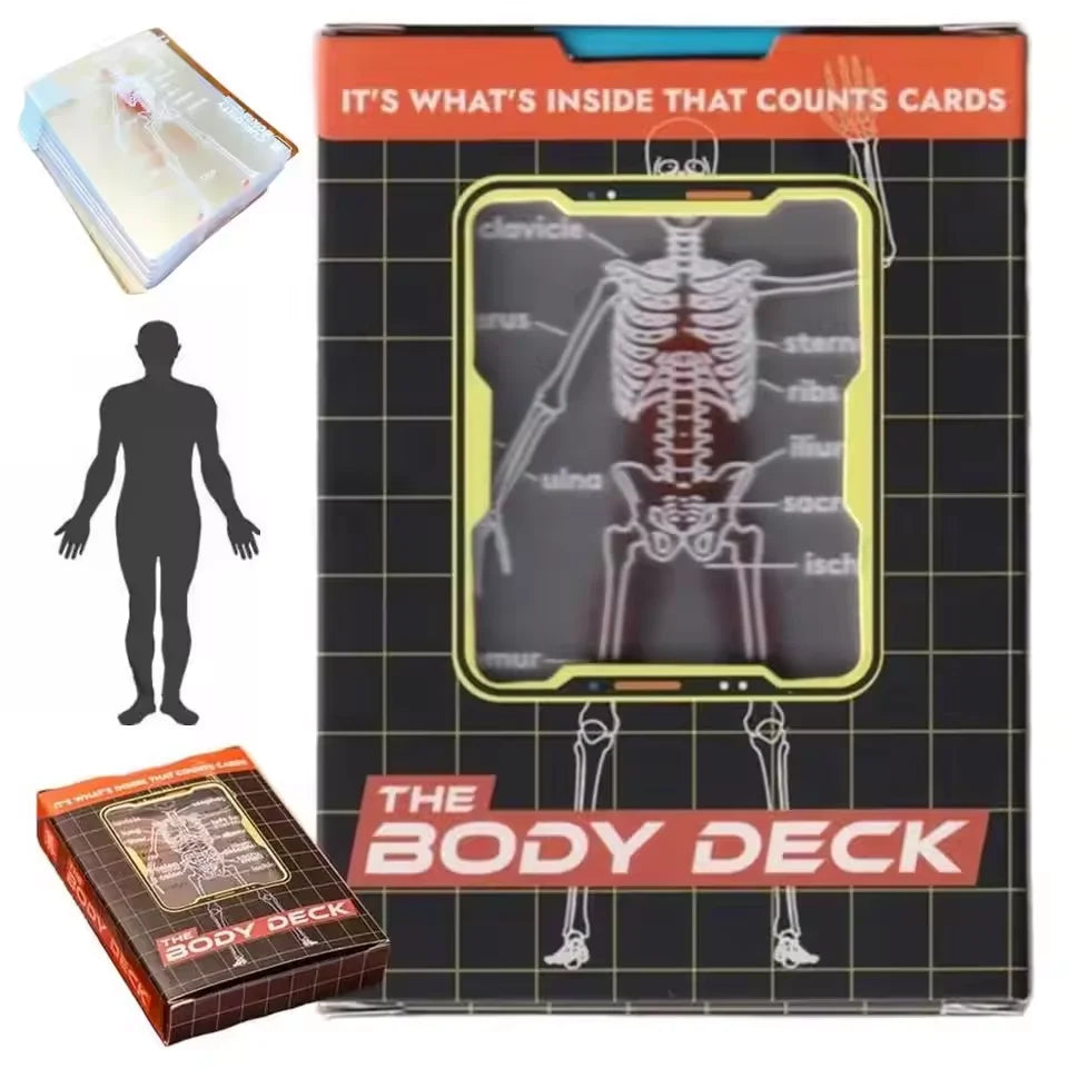 Human Anatomy Transparent Playing Cards – 3D Body Deck