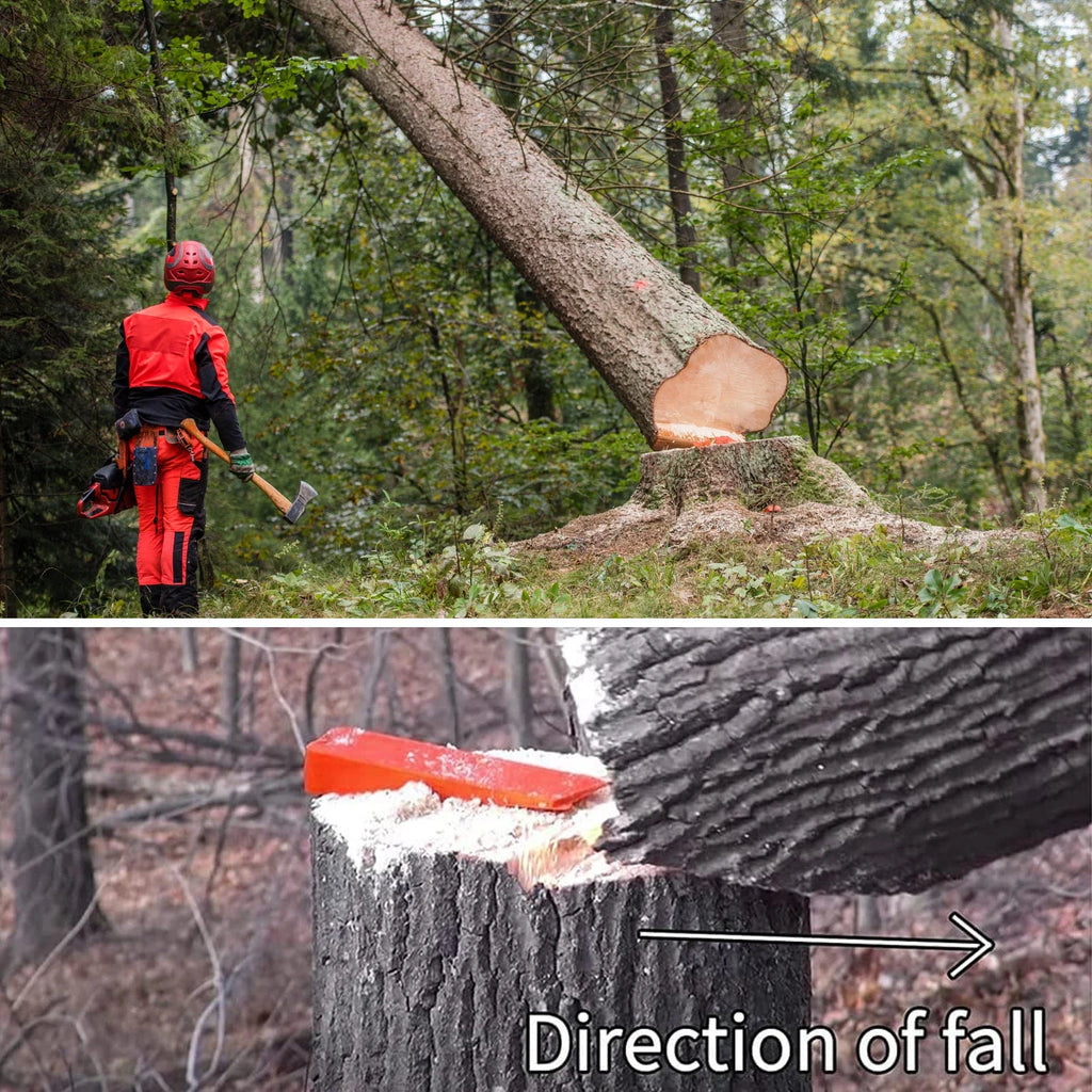 3-Pack Plastic Felling Wedges for Safe Tree Cutting & Logging