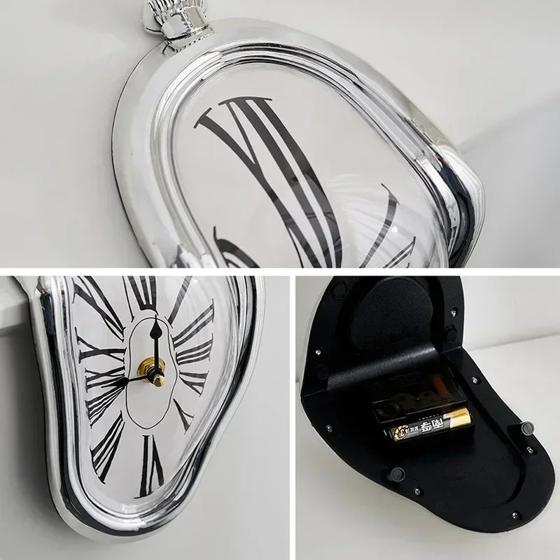 Surreal Melting Wall Clock – Salvador Dali Style Home Décor