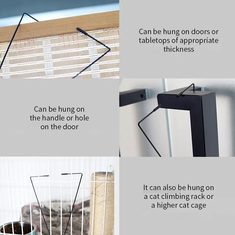Interactive Hanging Door Cat Toy – Plush Mouse & Elastic Rope
