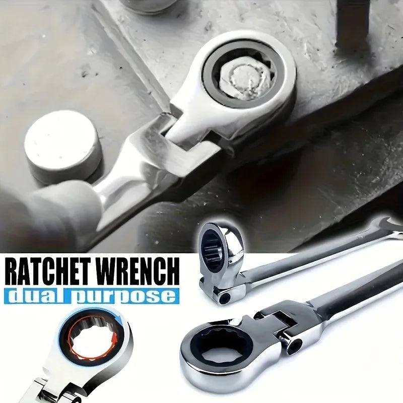 10mm Ratchet Wrench – Flex Head, Adjustable Torque, Vanadium Steel